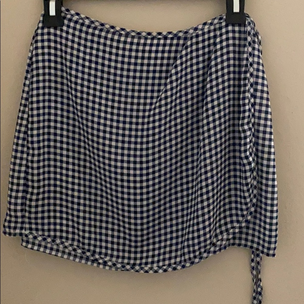 Plaid honey punch tie skirt